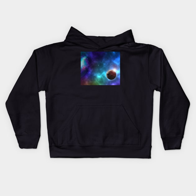 Big Beautiful Outer Space Kids Hoodie by XanderWitch Creative